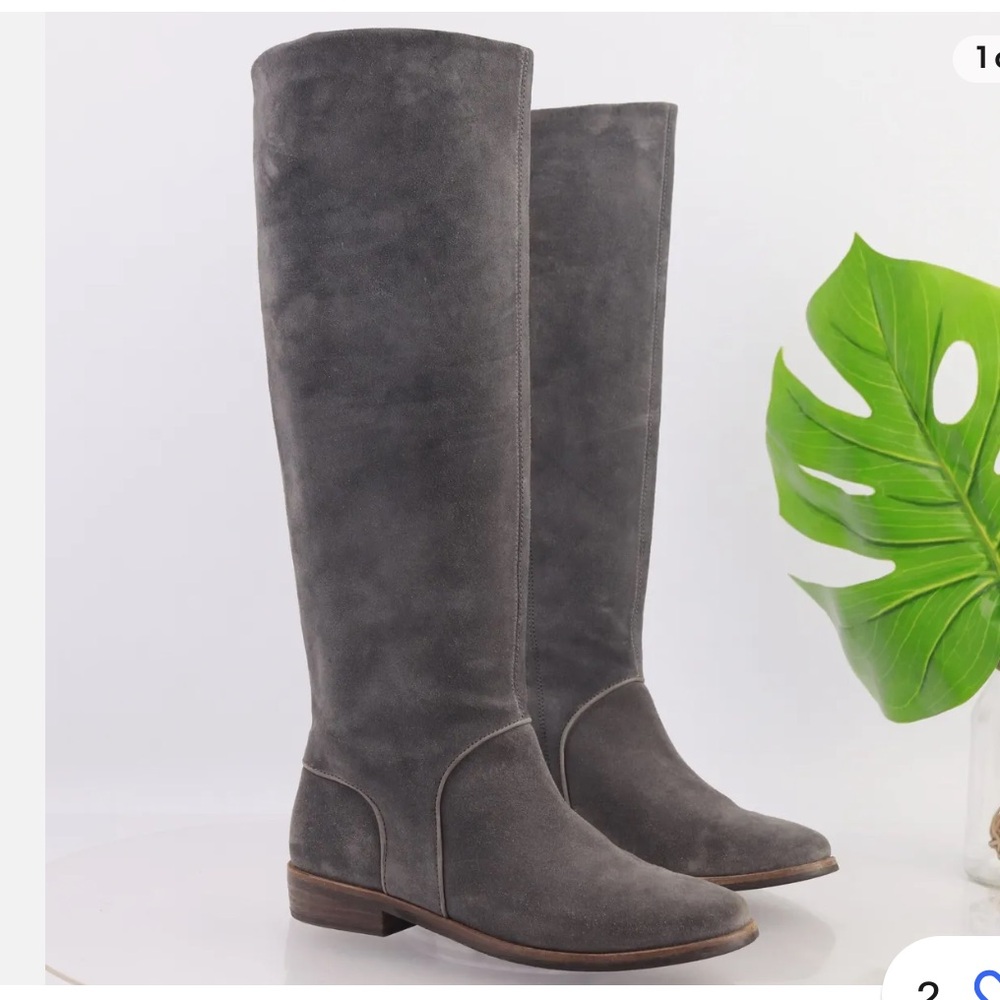 UGG Gray Suede Over-the-Knee Boots